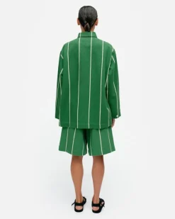 Marimekko Kulmat Vesi Cotton Linen Overshirt<Woman Tops & Tunics