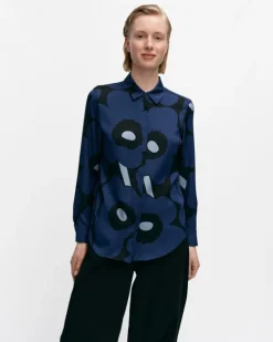 Marimekko Maija Unikko Silk Shirt<Woman Tops & Tunics