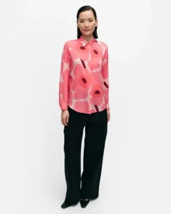 Marimekko Maija Unikko Silk Shirt<Woman Tops & Tunics