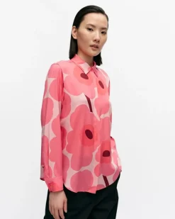Marimekko Maija Unikko Silk Shirt<Woman Tops & Tunics