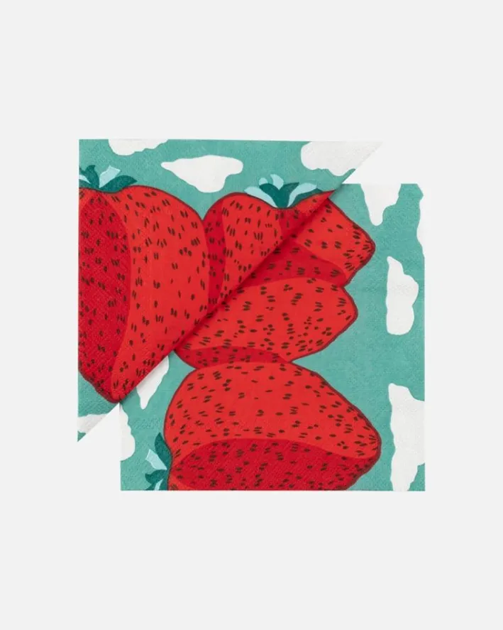 Marimekko Mansikkavuoret Paper Napkin 33X33 Cm<Woman Kitchen & Dining