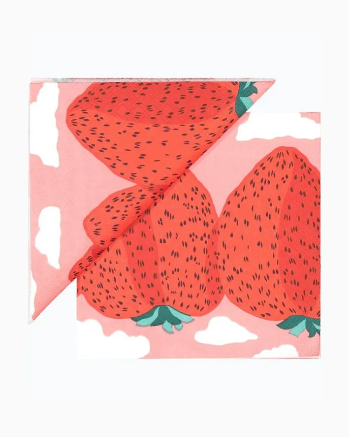 Marimekko Mansikkavuoret Paper Napkin 25X25 Cm<Woman Kitchen & Dining