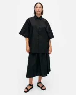Marimekko Meara Mini Unikko Cotton Poplin Tunic<Woman Tops & Tunics