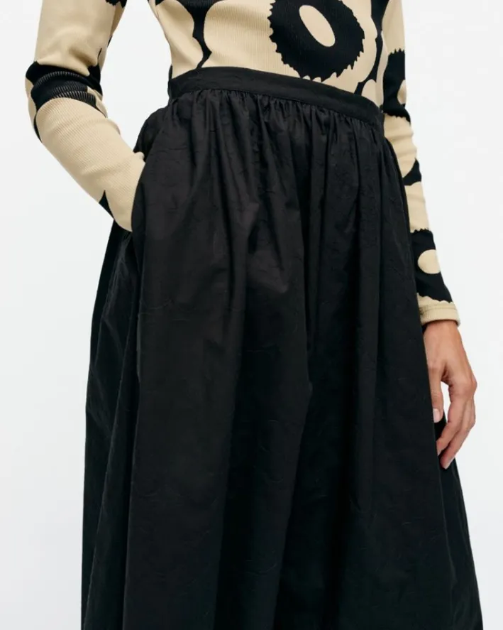 Marimekko Meimi Mini Unikko Cotton Poplin Skirt<Woman Skirts