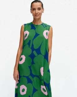 Marimekko Migot Unikko Cupro Dress<Woman Printed Fabrics