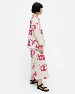 Marimekko Mikea Helakka Cotton Poplin Blouse<Woman Tops & Tunics
