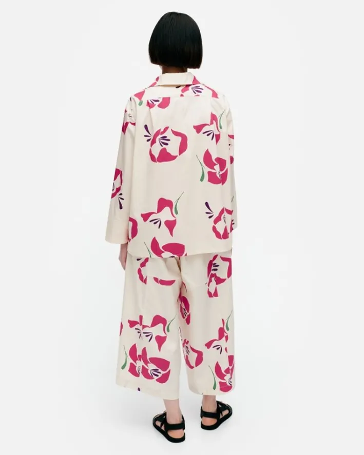 Marimekko Mikea Helakka Cotton Poplin Blouse<Woman Tops & Tunics