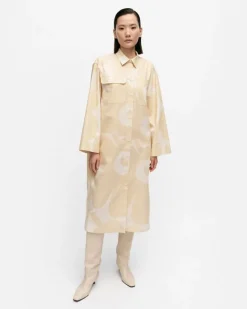 Marimekko Monokromi Unikko Cotton Dress<Woman Dresses