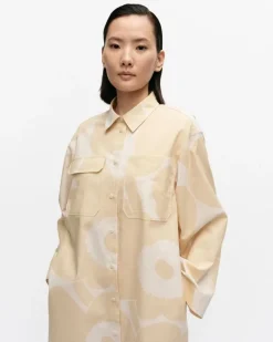 Marimekko Monokromi Unikko Cotton Dress<Woman Dresses