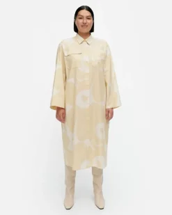 Marimekko Monokromi Unikko Cotton Dress<Woman Dresses
