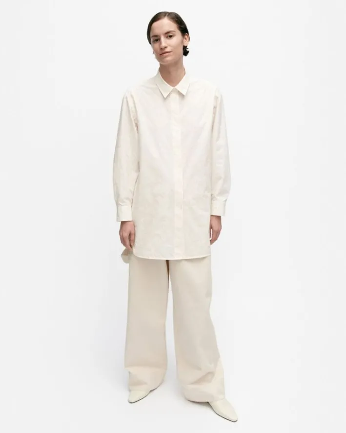 Marimekko Muoto Piirto Unikko Cotton Poplin Shirt<Woman Tops & Tunics