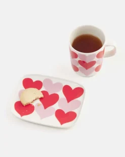 Marimekko Oiva / Sydamet Mug 2,5 Dl And Plate 12X15 Cm Set<Woman Kitchen & Dining