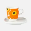 Marimekko Oiva / Unikko Espresso Cup And Saucer<Woman Kitchen & Dining