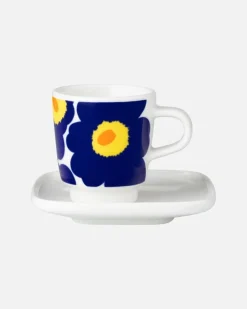 Marimekko Oiva / Unikko Espresso Cup And Saucer<Woman Kitchen & Dining