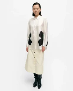 Marimekko Outi Heijastus Unikko Silk Shirt<Woman Tops & Tunics