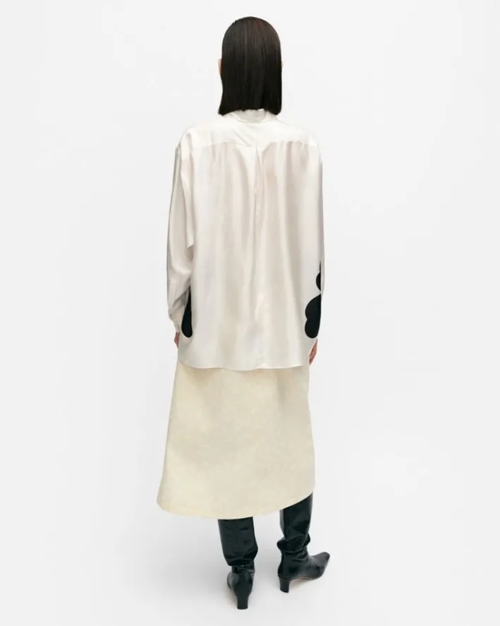 Marimekko Outi Heijastus Unikko Silk Shirt<Woman Tops & Tunics