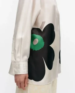 Marimekko Outi Heijastus Unikko Silk Shirt<Woman Tops & Tunics