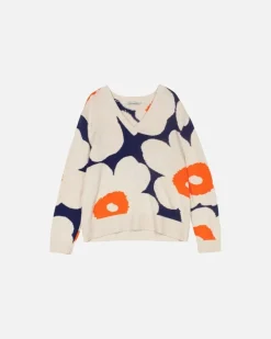Marimekko Paiva Unikko Knitted Cotton Pullover<Woman Tops & Tunics