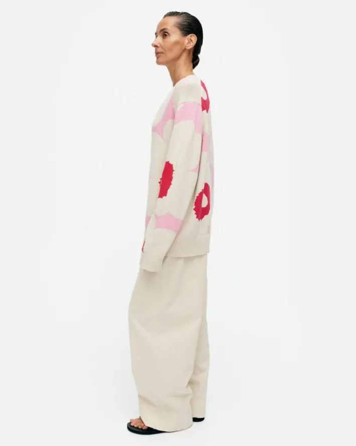 Marimekko Paiva Unikko Knitted Cotton Pullover<Woman Knits & Sweaters