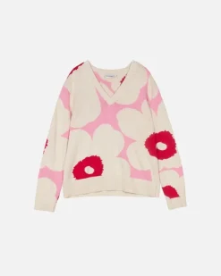 Marimekko Paiva Unikko Knitted Cotton Pullover<Woman Knits & Sweaters