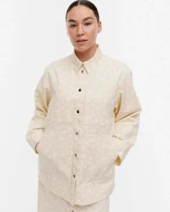 Marimekko Paluu Unikko Cotton Overshirt<Woman Coats & Jackets