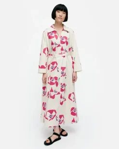 Marimekko Perenna Helakka Cotton Poplin Dress<Woman Dresses