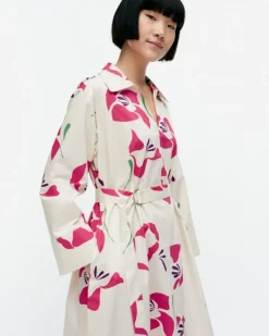 Marimekko Perenna Helakka Cotton Poplin Dress<Woman Dresses