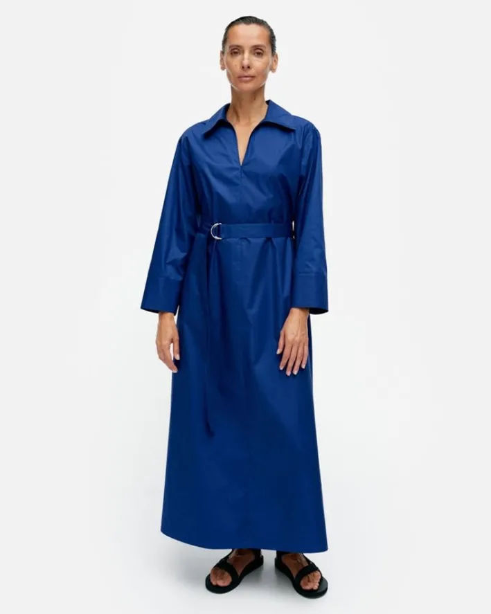 Marimekko Perenna Solid Cotton Poplin Dress<Woman Dresses
