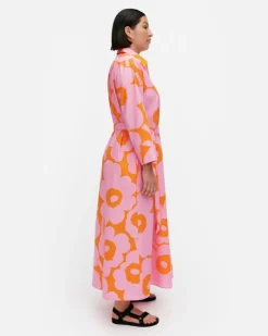 Marimekko Perenna Unikko Cotton Poplin Dress<Woman Printed Fabrics