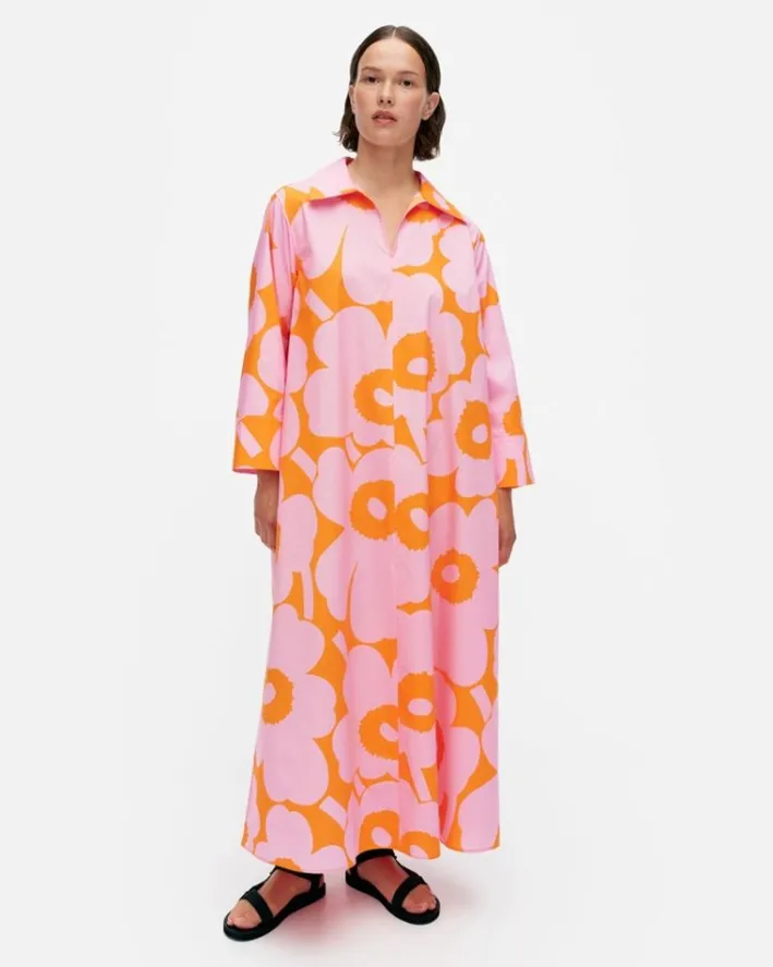 Marimekko Perenna Unikko Cotton Poplin Dress<Woman Printed Fabrics