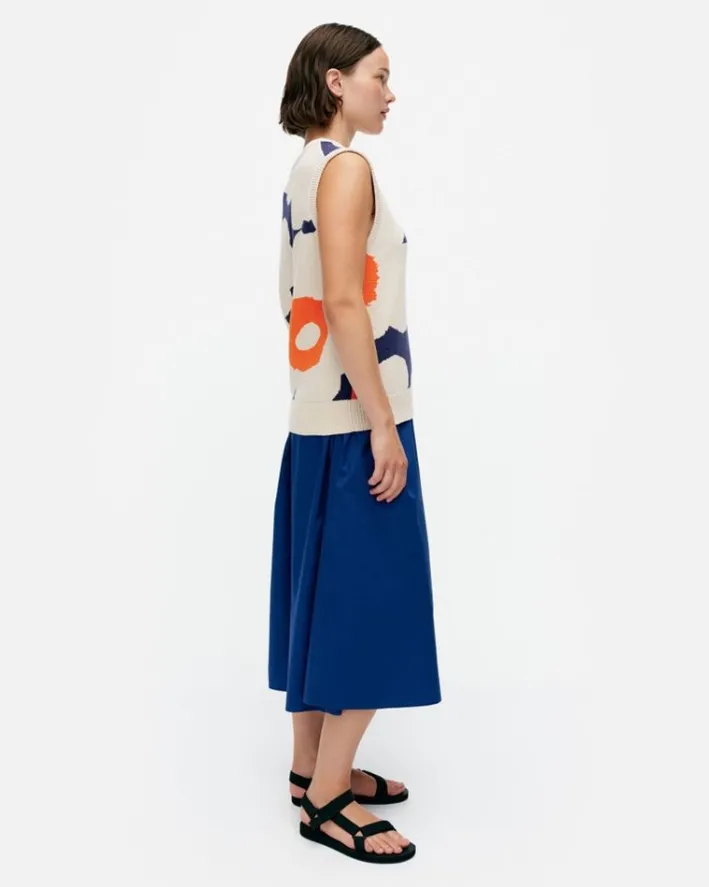Marimekko Pioneeri Unikko Knitted Cotton Vest<Woman Tops & Tunics