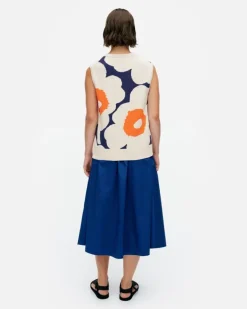 Marimekko Pioneeri Unikko Knitted Cotton Vest<Woman Tops & Tunics