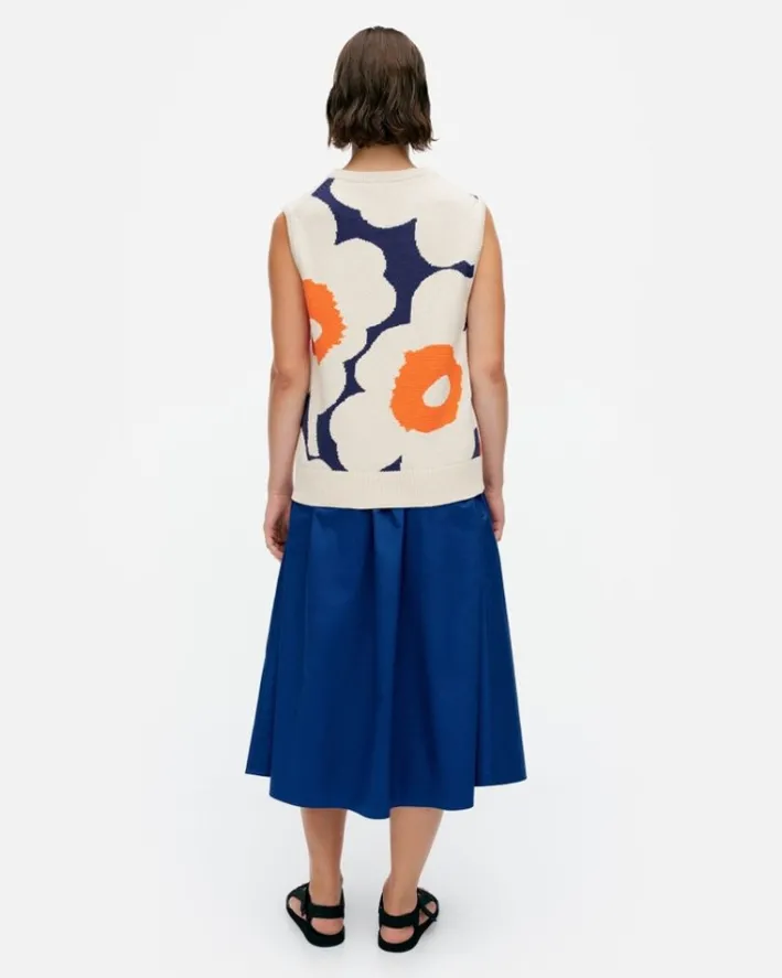 Marimekko Pioneeri Unikko Knitted Cotton Vest<Woman Tops & Tunics