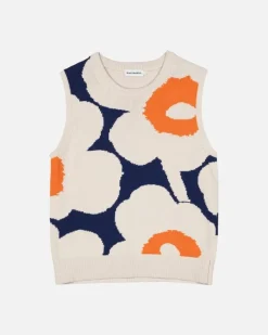 Marimekko Pioneeri Unikko Knitted Cotton Vest<Woman Tops & Tunics