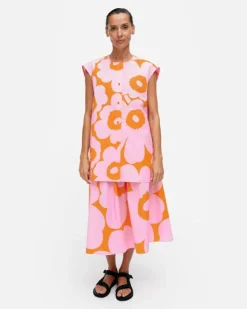 Marimekko Pudas Unikko Cotton Poplin Tunic<Woman Tops & Tunics