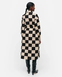 Marimekko Rasteri Kukko Ja Kana Cotton Linen Dress<Woman Dresses