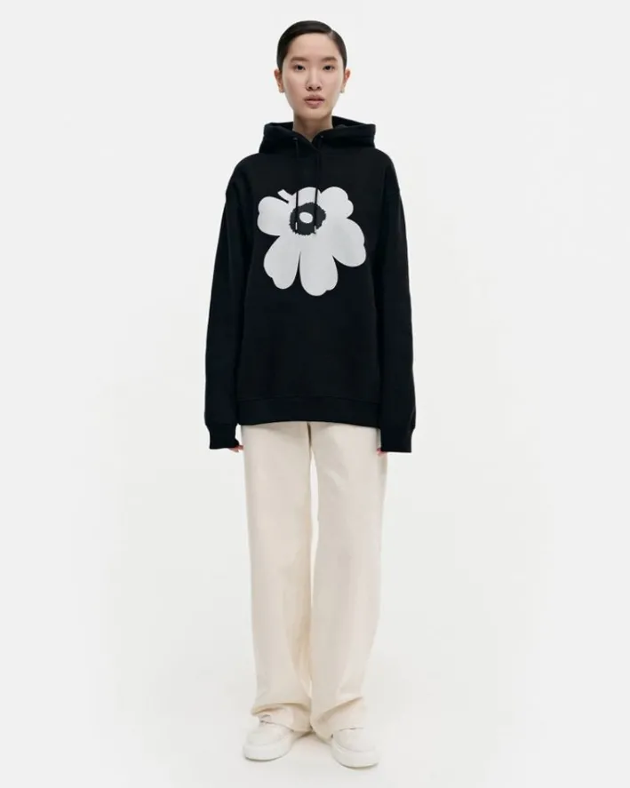 Marimekko Runoja Unikko Placement Hoodie<Woman Unisex