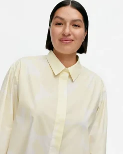 Marimekko Ruoste Unikko Cotton Poplin Shirt<Woman Tops & Tunics