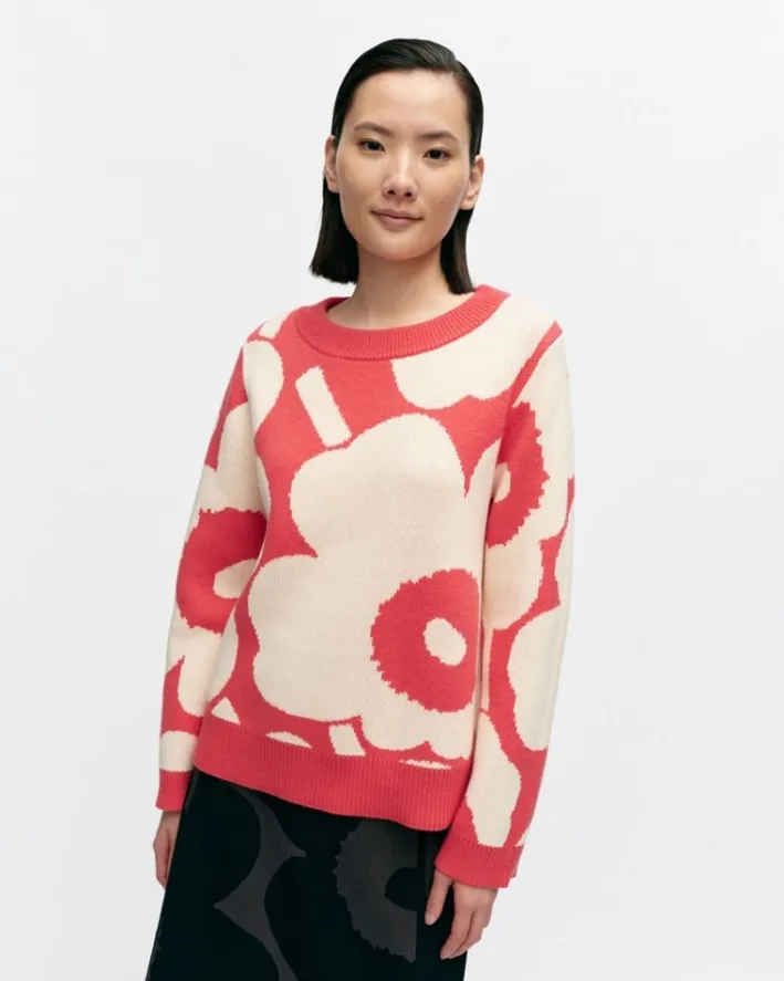 Marimekko Suunta Unikko Knitted Wool Pullover<Woman Knits & Sweaters