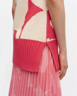 Marimekko Tilma Unikko Knitted Wool Vest<Woman Knits & Sweaters