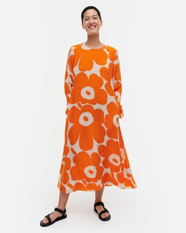 Marimekko Vesitse Unikko Cupro Dress<Woman Dresses