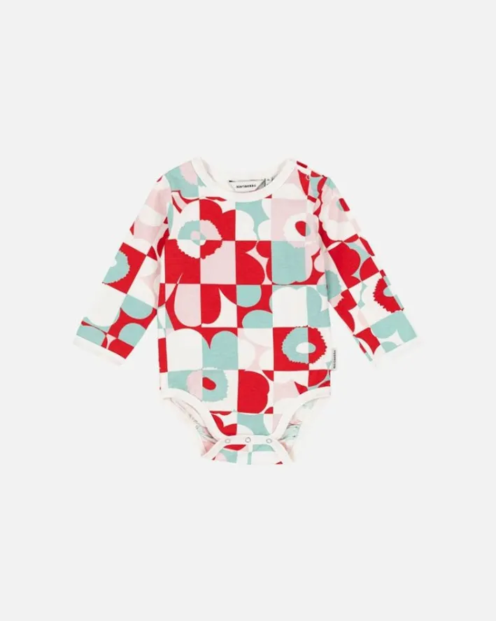 Marimekko Vinde Ruutu Unikko Bodysuit<Woman Kids' Clothing
