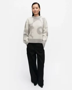 Marimekko Virtaus Unikko Knitted Wool Pullover<Woman Unisex