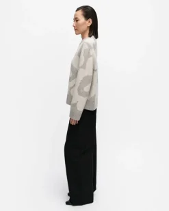 Marimekko Virtaus Unikko Knitted Wool Pullover<Woman Unisex