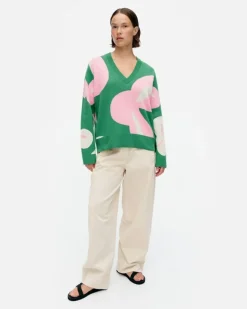 Marimekko Viuhko Poiminto Knitted Cotton Pullover<Woman Tops & Tunics