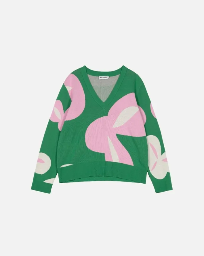 Marimekko Viuhko Poiminto Knitted Cotton Pullover<Woman Tops & Tunics