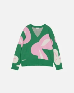 Marimekko Viuhko Poiminto Knitted Cotton Pullover<Woman Unisex