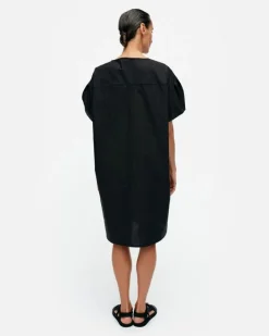 Marimekko Vuolle Mini Unikko Cotton Poplin Dress<Woman Dresses
