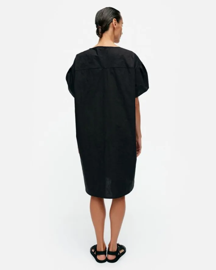 Marimekko Vuolle Mini Unikko Cotton Poplin Dress<Woman Dresses